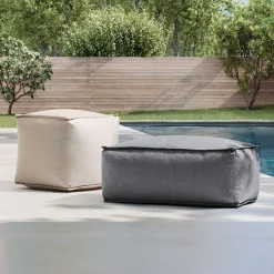 Sunbrella® Indoor/Outdoor Cast Pouf