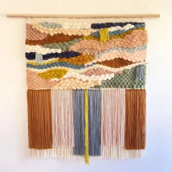 Sunwoven Blue Abstract Wall Hanging