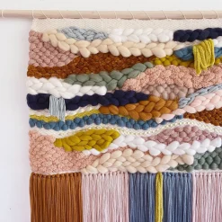 Sunwoven Blue Abstract Wall Hanging