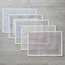 Sustainable Threads Artisan Block-Print Cotton Placemats (Set of 4)