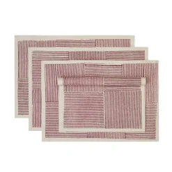 Sustainable Threads Artisan Block-Print Cotton Placemats (Set of 4)