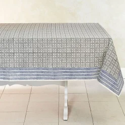 Sustainable Threads Artisan Block-Print Cotton Tablecloth