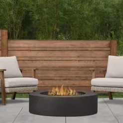 Sutton Concrete Low Round Fire Pit Table (43")