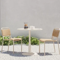 Sydney Outdoor Bistro Table (30") & Stacking Dining Chairs Set