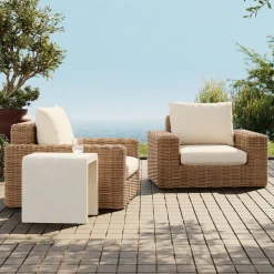 Syros Indoor/Outdoor Waterfall Side Table (19")