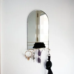 SZKLO Glass Arched Mirror Wall Organizer