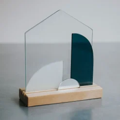 SZKLO Glass Modern Stained Glass Nativity Set