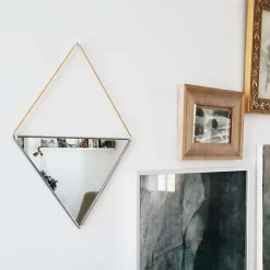 SZKLO Glass Triangle Wall Mirror