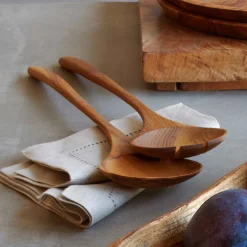 Takara Teak Wood Salad Servers (Set of 2)