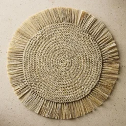 TALLO de OLIVO Fique Fringe Placemat