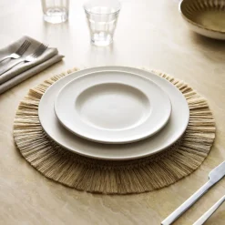 TALLO de OLIVO Fique Fringe Placemat