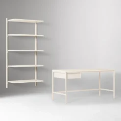 Tandem Desk (60") & Modular Open Shelf Set