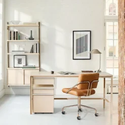 Tandem Desk (60"), File Cabinet (16") & Modular Storage Shelf Set