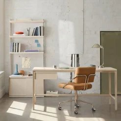 Tandem Desk & Free Standing Shelf Set