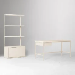 Tandem Desk & Free Standing Shelf Set
