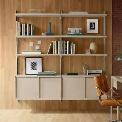 Tandem Modular Double Wide Open & Storage Shelf Set