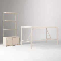 Tandem Worktable (72") & Free Standing Shelf Set