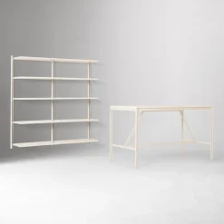 Tandem Worktable (72") & Modular Double Wide Open Shelf Set