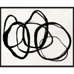 Tangled Rings Framed Canvas Wall Art