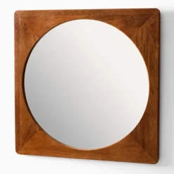 Tate Wood Square Wall Mirror