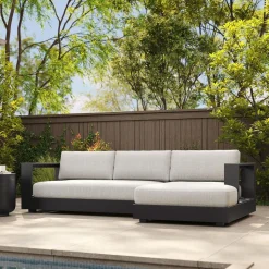 Telluride Aluminum Outdoor 2-Piece Chaise Sectional (113")
