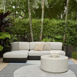Telluride Aluminum Outdoor 2-Piece Chaise Sectional (113")