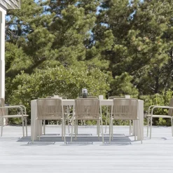 Telluride Aluminum Outdoor Extendable Table (60"–85") & Oceana Dining Chairs Set