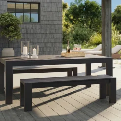 Telluride Aluminum Outdoor Dining Bench (66")
