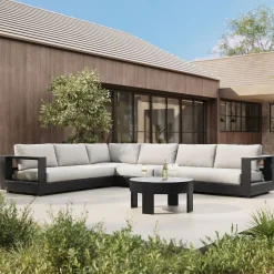Telluride Aluminum Outdoor 4-Piece L-Shaped Sectional (148")