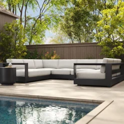 Telluride Aluminum Outdoor 6-Piece U-Shaped Sectional (149")