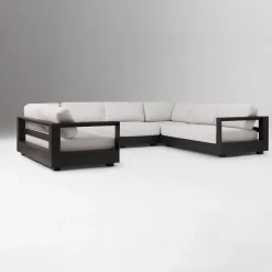 Telluride Aluminum Outdoor 6-Piece U-Shaped Sectional (149")
