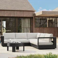 Telluride Aluminum Outdoor 3-Piece L-Shaped Sectional (113")