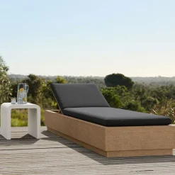 Telluride Outdoor Chaise Lounge & Syros Side Table Set