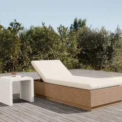 Telluride Outdoor Chaise Lounge & Syros Side Table Set