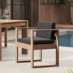 Telluride Outdoor Dining Arm Chair (Set of 2)
