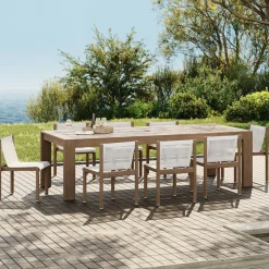 Telluride Outdoor Extendable Dining Table (76"–106") & Cusco Dining Chairs Set