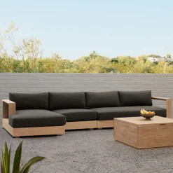 Telluride Outdoor 3-Piece Chaise Sectional (150")