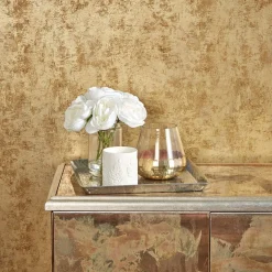 Tempaper Distressed Gold Leaf Removable Wallpaper