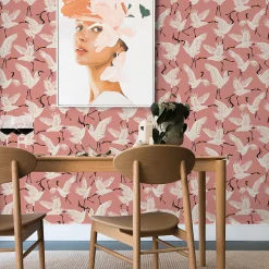 Tempaper Family of Cranes Peel & Stick Wallpaper