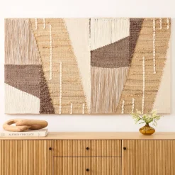 Terra Natural Fiber Mosaic Dimensional Wall Art