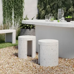 Terrazzo Concrete Outdoor Stool