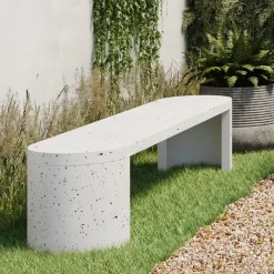 Terrazzo Concrete Outdoor Bench (79")