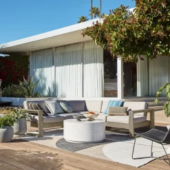 Terrazzo Drum Indoor/Outdoor Round Coffee Table (36")
