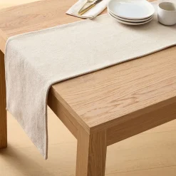 Textured Canvas Cotton Runner