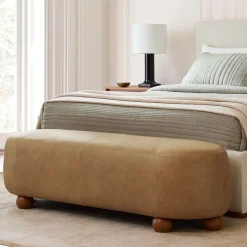 Thalia Leather Bench