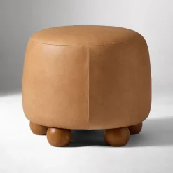 Thalia Leather Ottoman