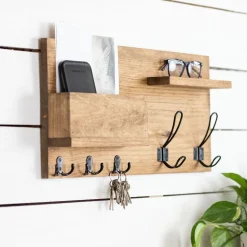 The McGarvey Workshop Coat Hooks Mail Holder