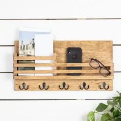 The McGarvey Workshop Wood Rail Mail Holder