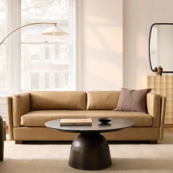 Thea Leather Sofa (77"–97")