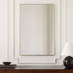 Thin Metal Rectangle Wall Mirror